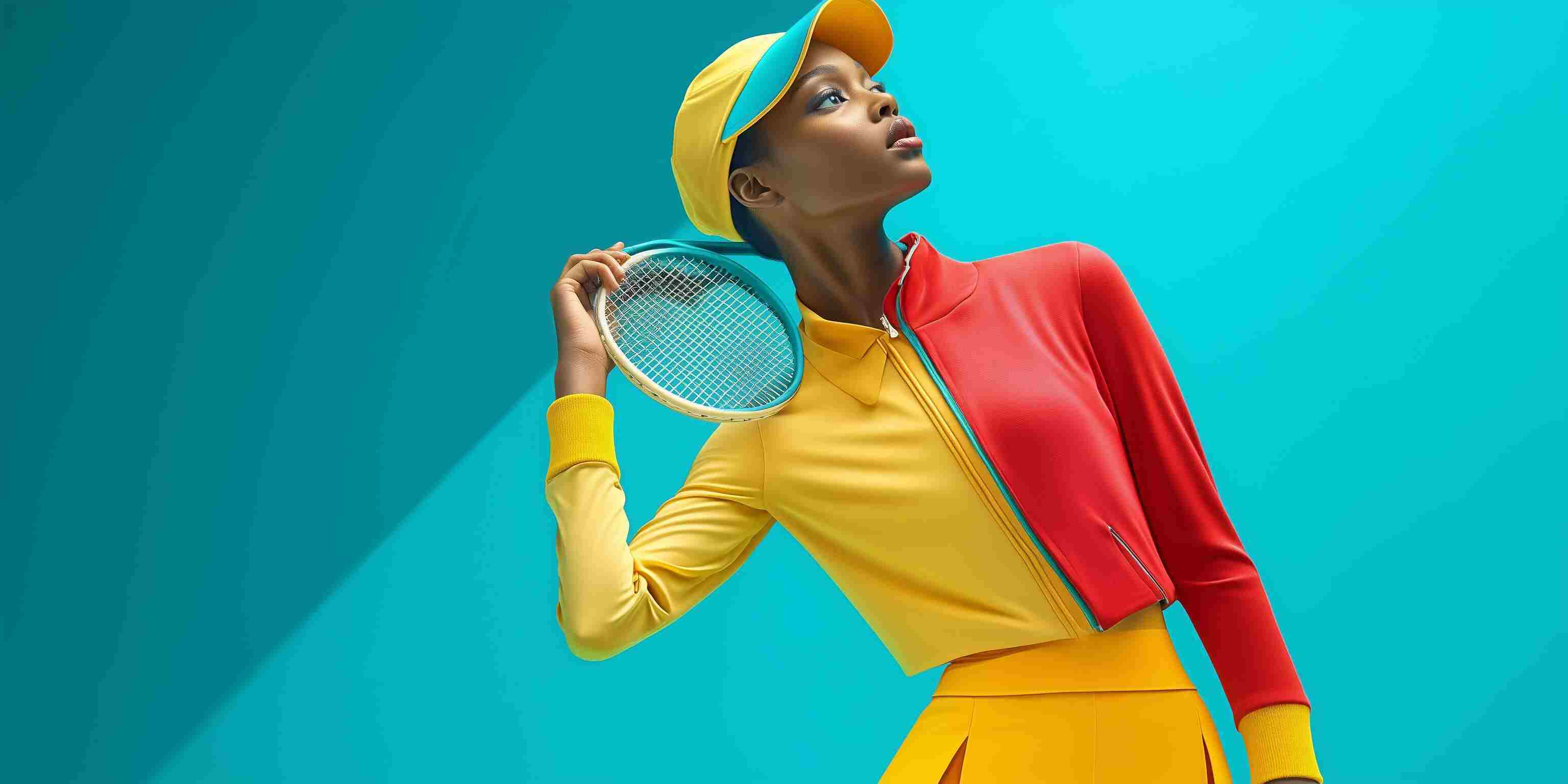 HR medewerker met tennisracket in stijl van Wes Anderson