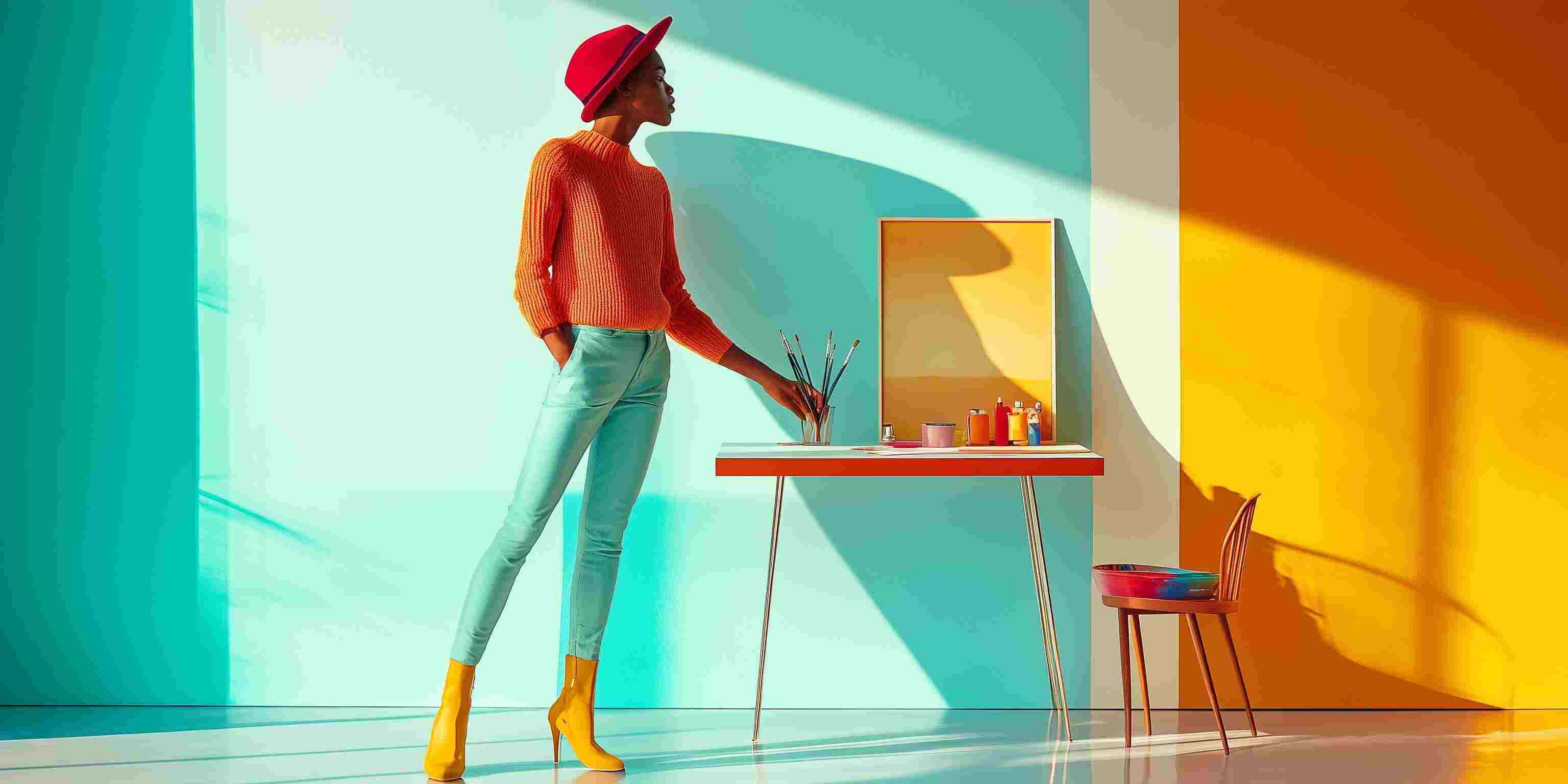 HR medewerker schildert in stijl van Wes Anderson